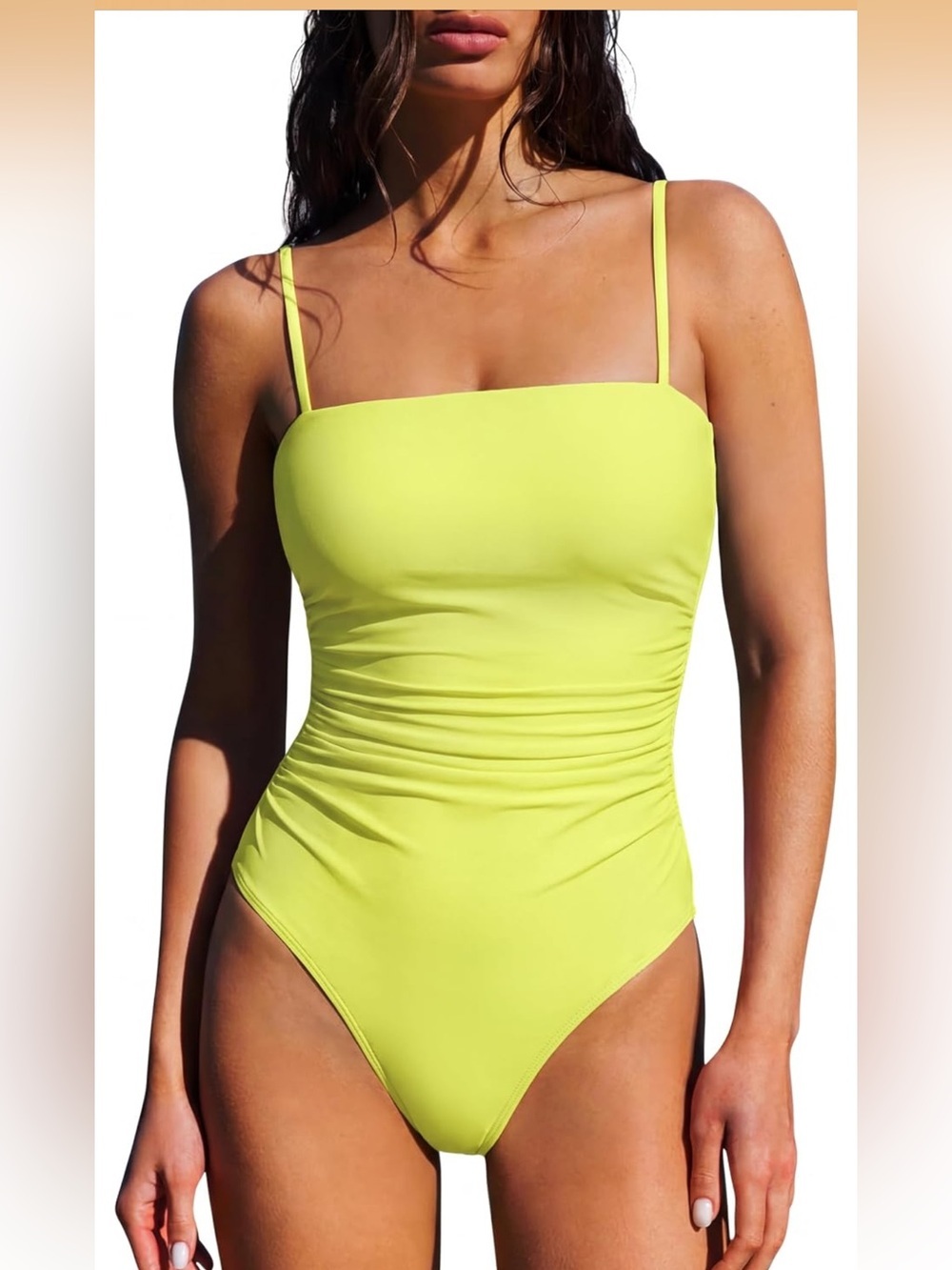 Sexy One Piece Swimsuit Tummy Control Square Neck Retro Backless S. 1929/8-2
